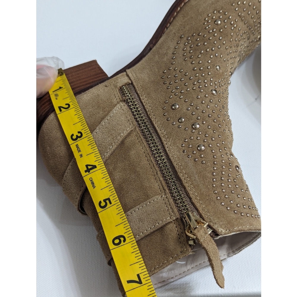 ZARA Suede Studded Ankle Boots With Buckles Women's Size 5 - Picture 14 of 16